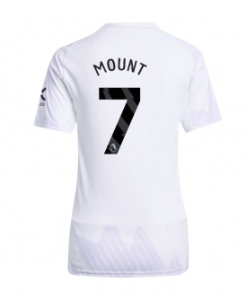 Manchester United Mason Mount #7 Maglia Gara Trasferta Repliche 2025-26 Donna Maniche Corte